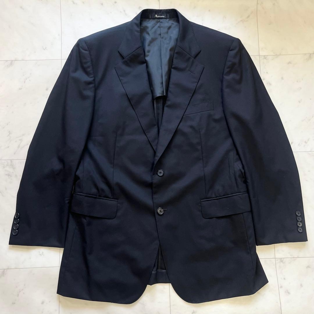 極美品 aquascutum アクアスキュータム　スーツ セットアップ 黒 L