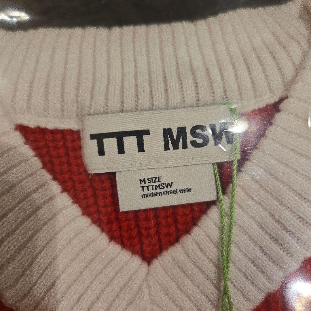 【こんにちは様】TTT MSW Knit vest（RED）　Mサイズ