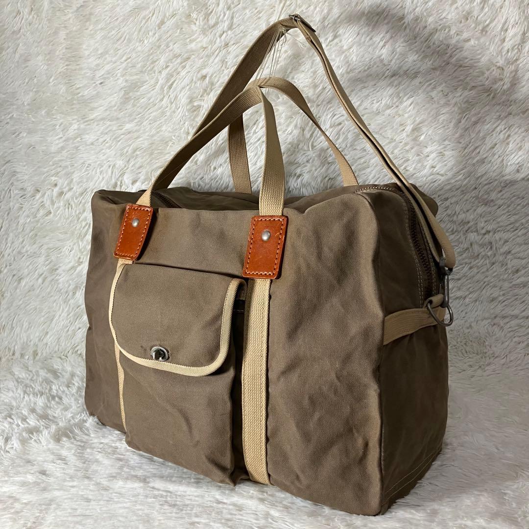 美品 レア 一澤帆布 キャンバスボストンバッグ 2way 大容量 旅行 日本製