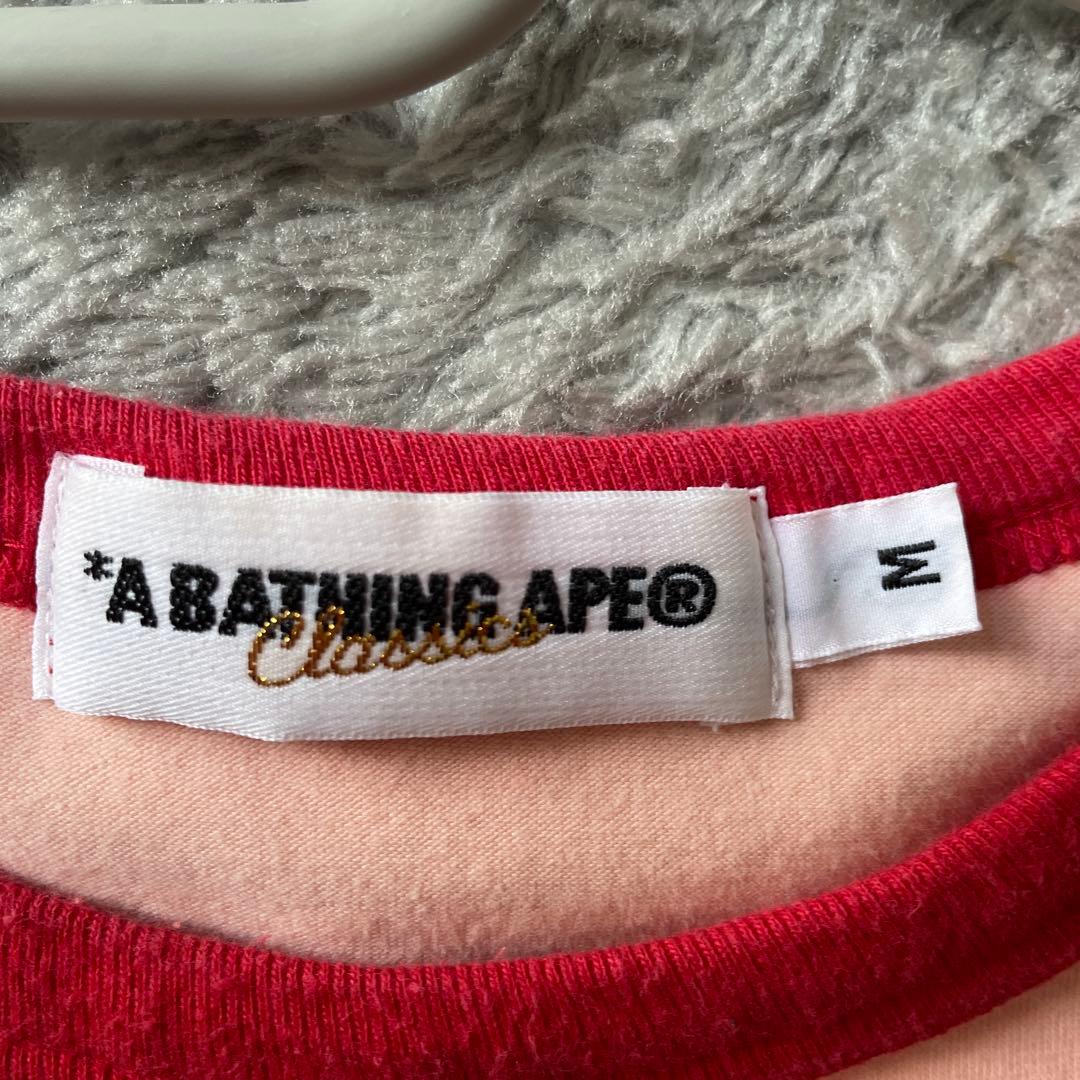 A BATHING APE Tシャツ Mサイズ ピンク