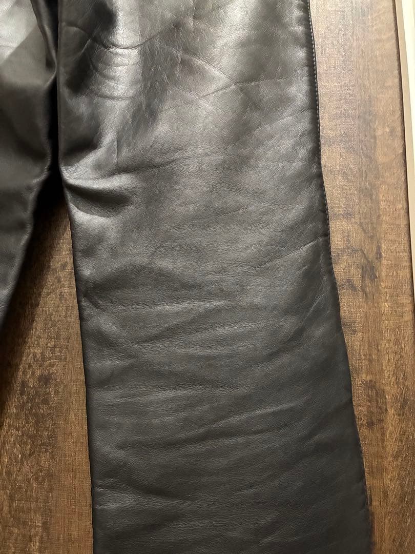 定価79,920円 美品 schott 600 レザーパンツ 革パン 34サイズ
