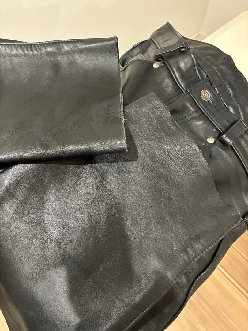 定価79,920円 美品 schott 600 レザーパンツ 革パン 34サイズ
