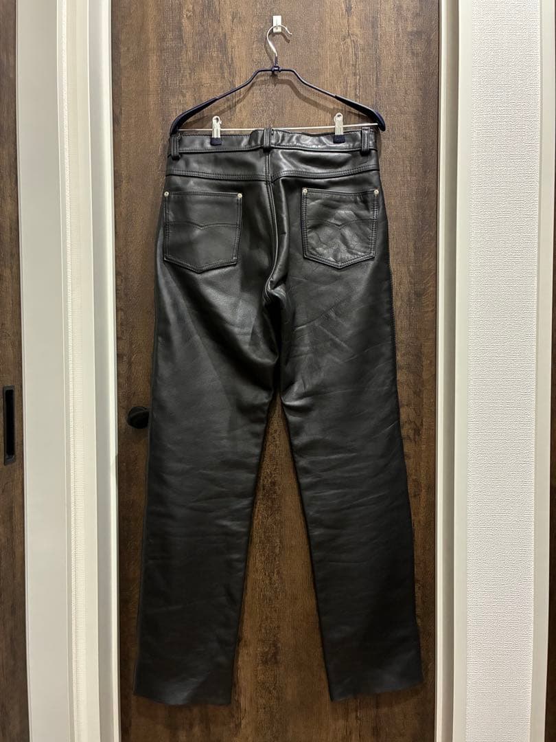 定価79,920円 美品 schott 600 レザーパンツ 革パン 34サイズ