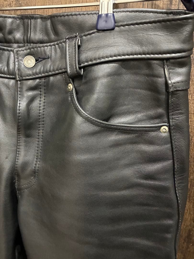 定価79,920円 美品 schott 600 レザーパンツ 革パン 34サイズ