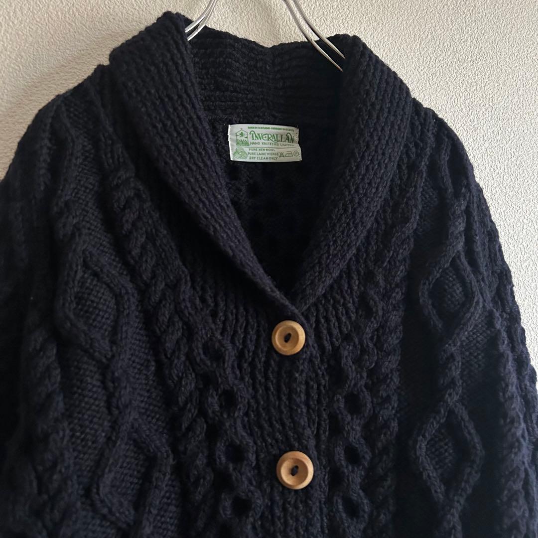 INVERALLAN インバーアラン カーディガン ショールカラー アラン編み