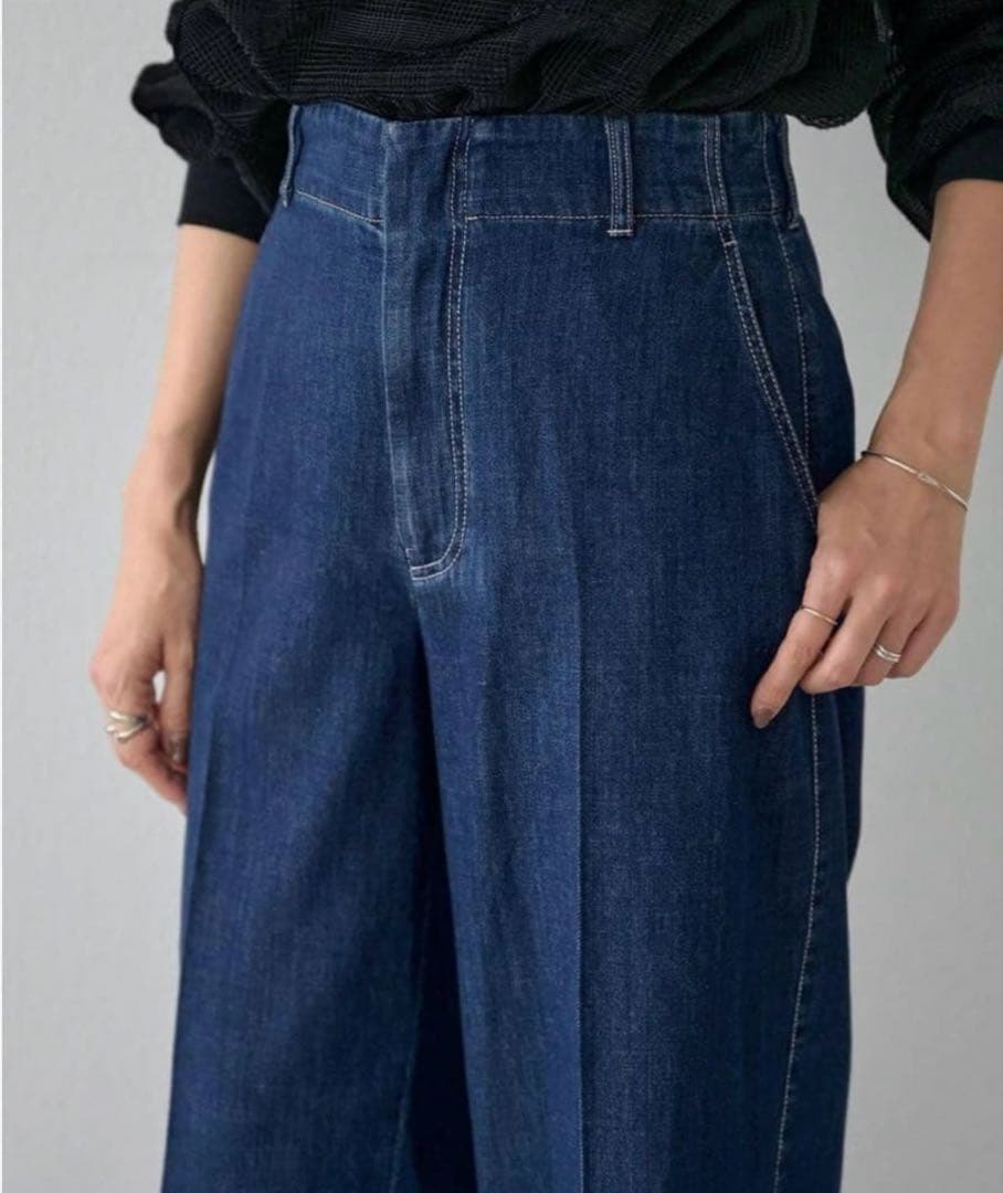 【新品】BEARDSLEY ビアズリー　デニムスラック　ワイドパンツ　Mサイズ
