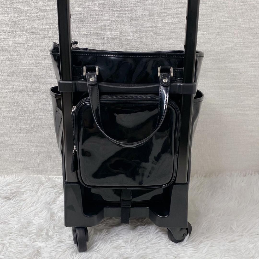 SWANY スワニー キャリーバッグ トートキャリー エナメル キルティング