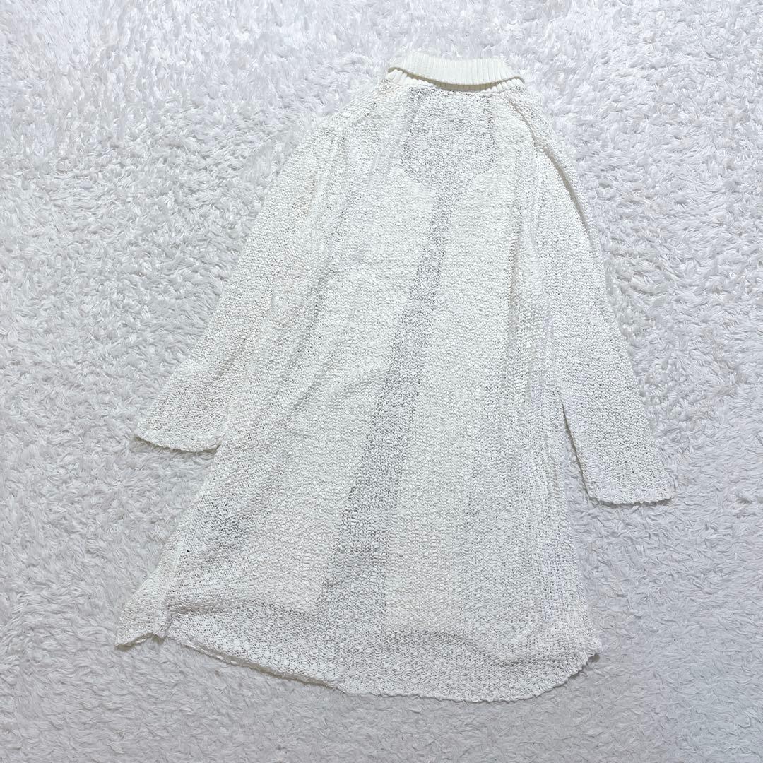 美品✨MARELLA マレーラ　メッシュニットカーディガン　オフホワイト　L