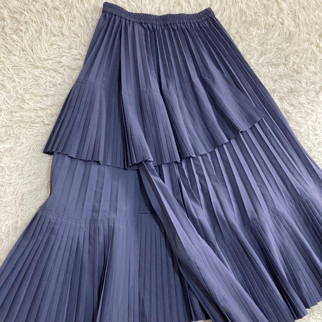 16014✨美品✨セオリーリュクス 24年 アシンメトリープリーツスカート 40
