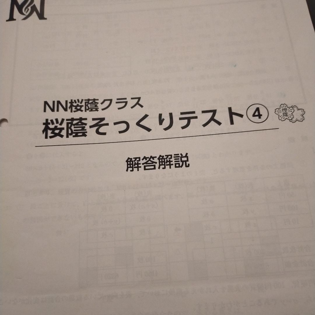 NN桜蔭クラス 桜蔭そっくりテスト算数 問題解答解説集Ⅰから15 2025年度用