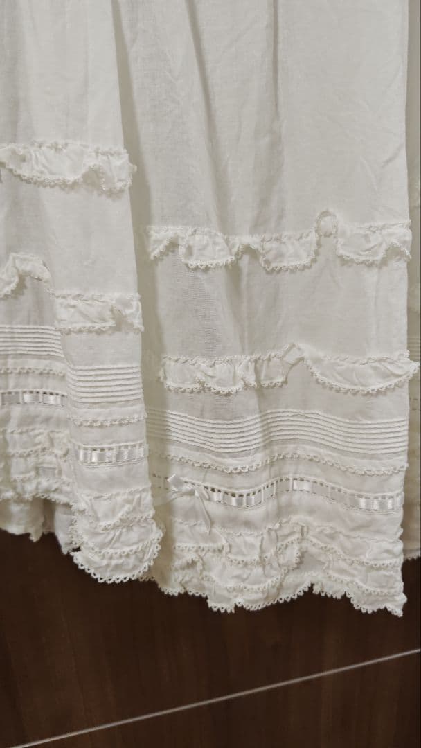 ピンクハウス　ペチスカート　白　ロング　美品