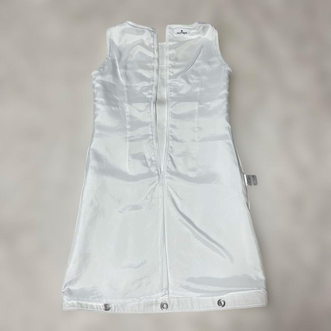 Courrèges (クレージュ) ノースリーブワンピース　レトロ　白