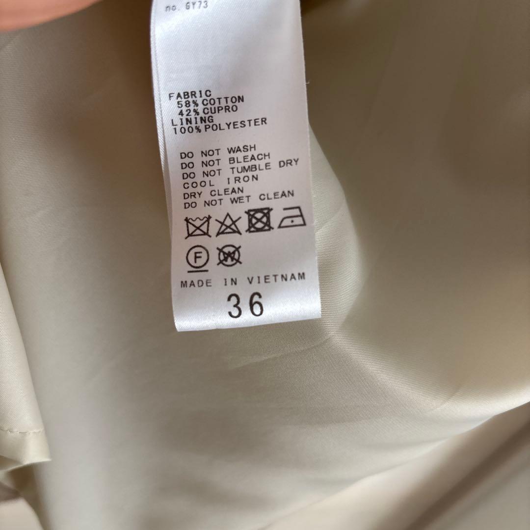 【美品】Spick & Span ノーカラートレンチコート 36 ベージュ