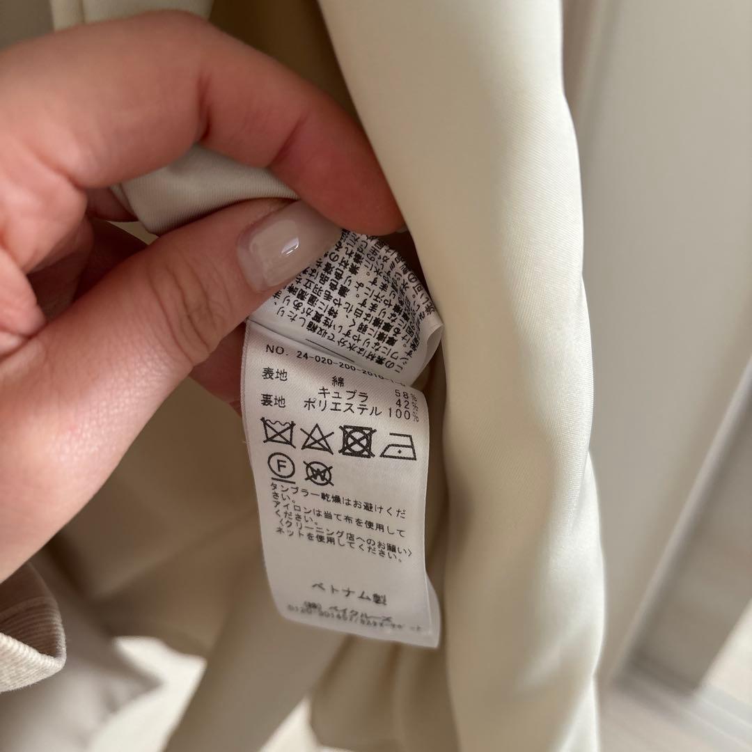 【美品】Spick & Span ノーカラートレンチコート 36 ベージュ