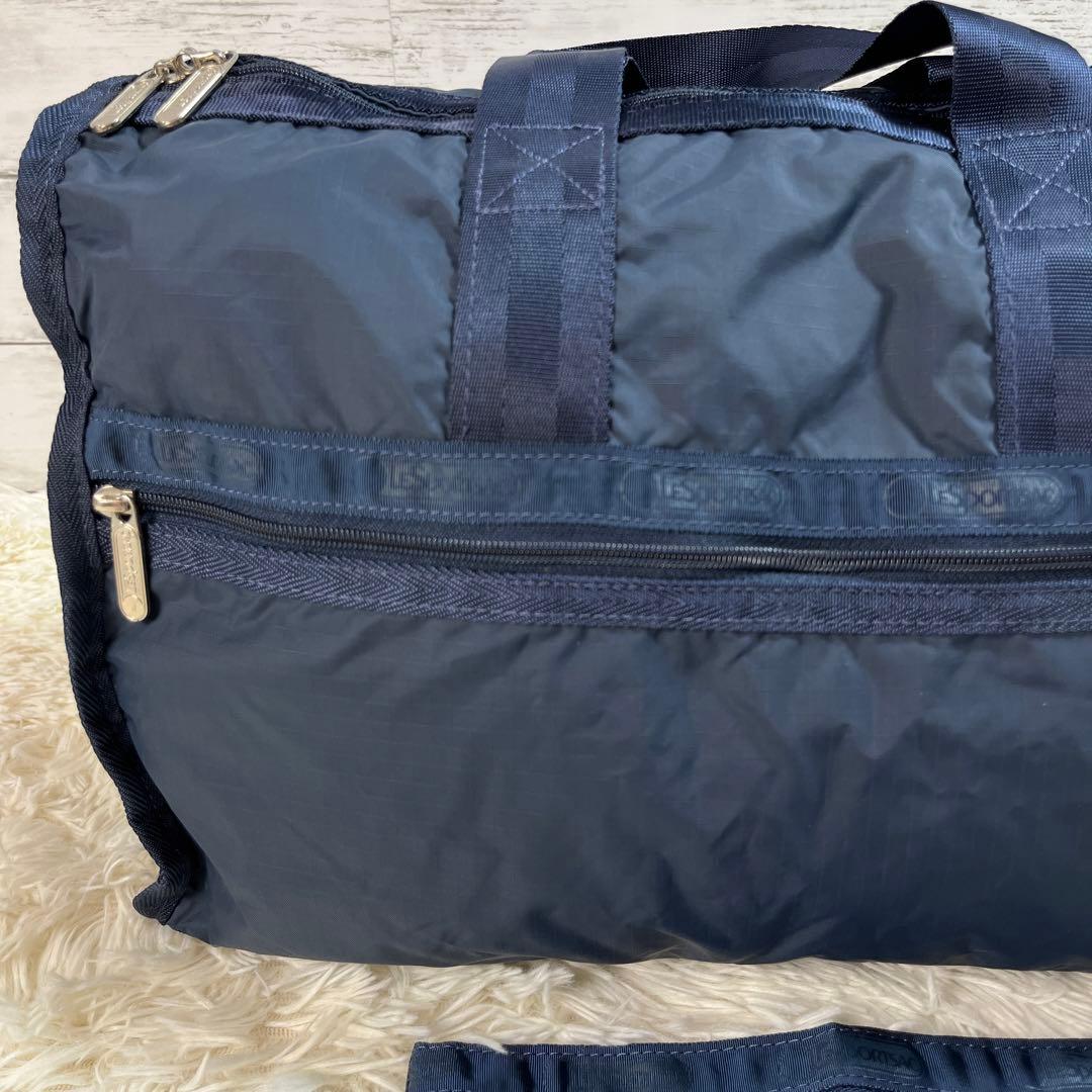 美品 レスポートサック ボストンバッグ ネイビー 2way