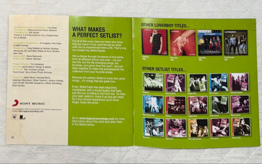 洋楽 Setlist The Very Best Of LOVERBOY Live