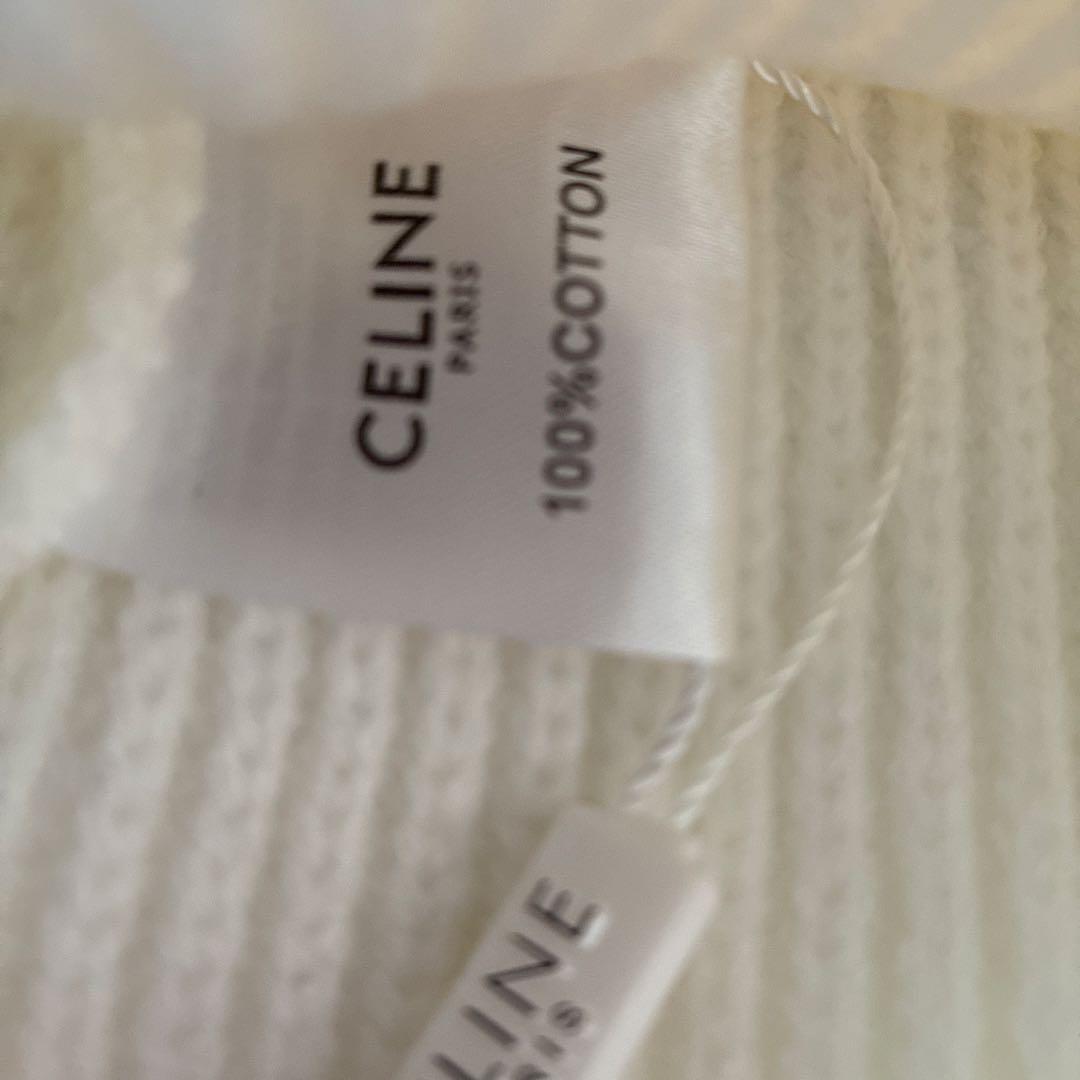 CELINE ホワイト ニット帽
