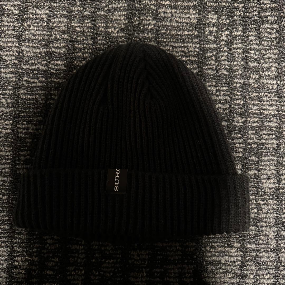 SURGERY ビーニー ニット帽　BLACK
