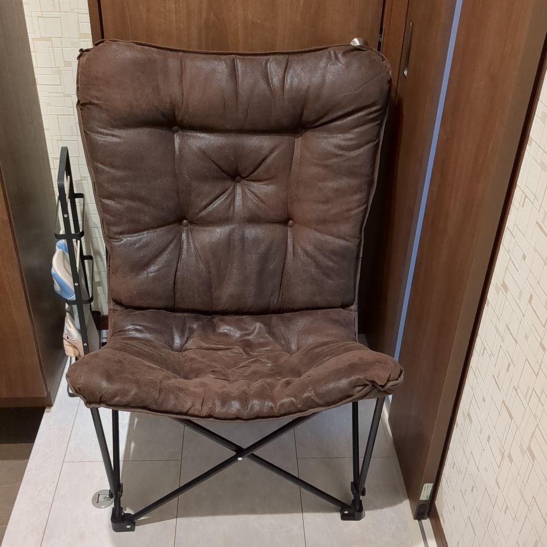 ニトリ バタフライチェア オットマン セット ブラウン 茶色 折り畳み 中古