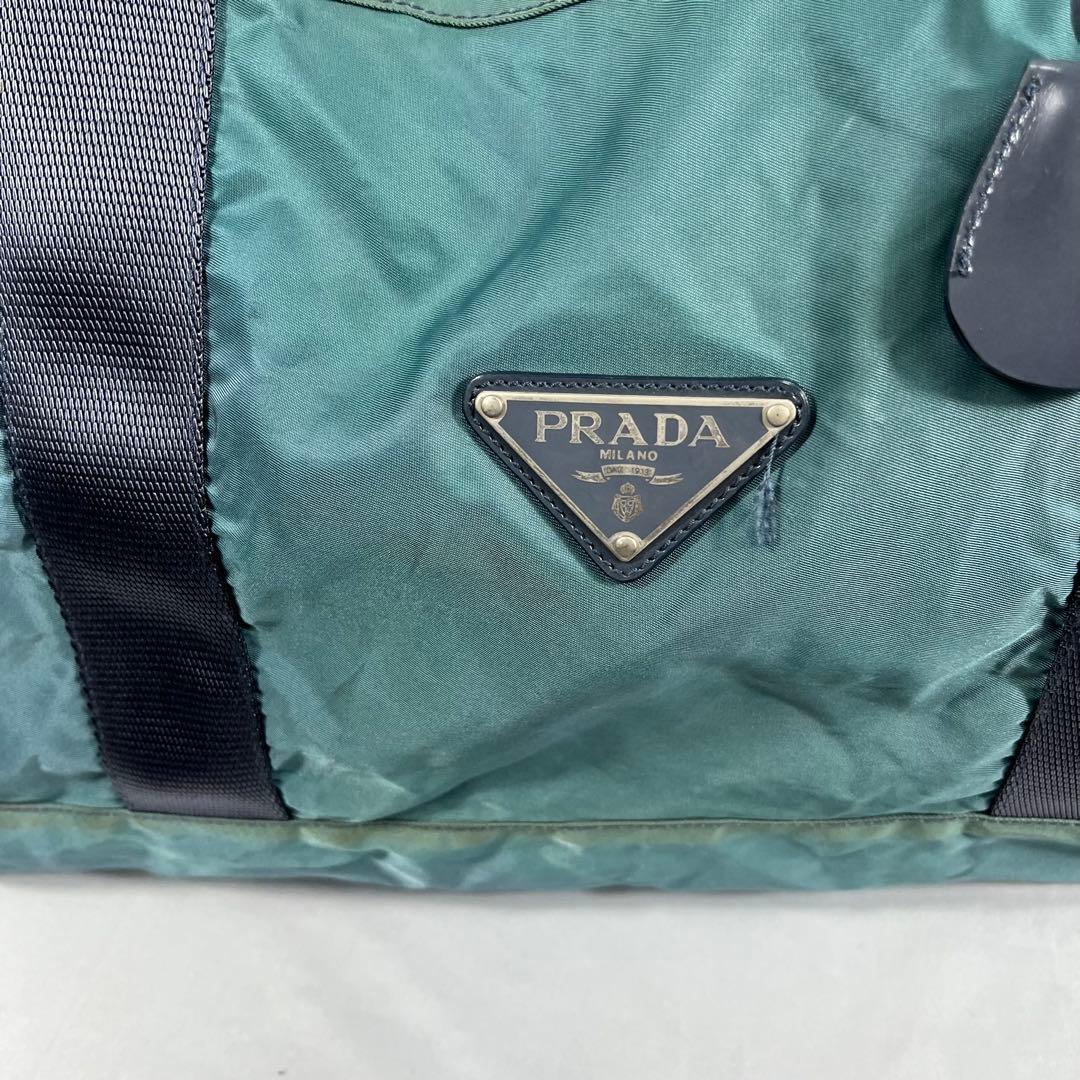 【希少カラー】PRADA プラダ　ナイロンボストンバッグ　2WAY 三角ロゴ
