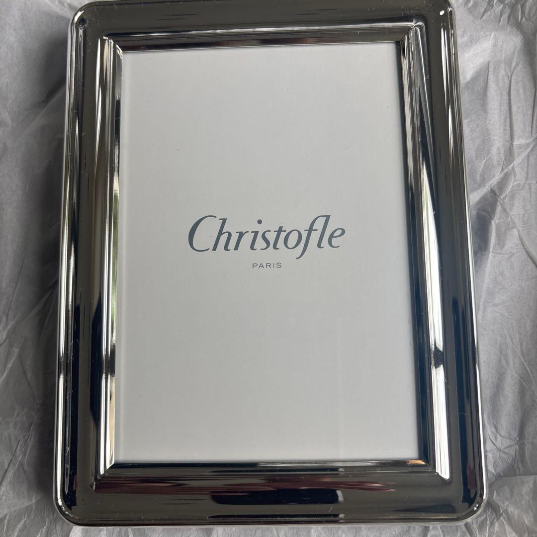 未使用品Christofle メタルフォトフレーム 約15x10cm