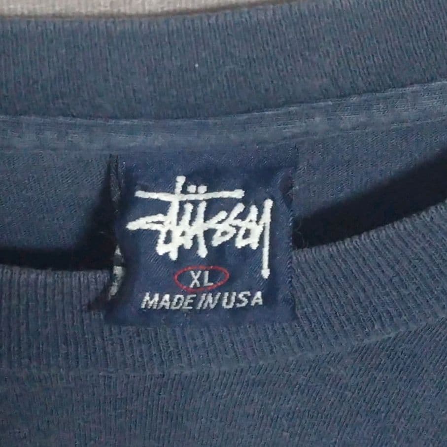 OLD STUSSY Tシャツ　90s　ドラゴン　龍　紺タグ　希少　XLサイズ