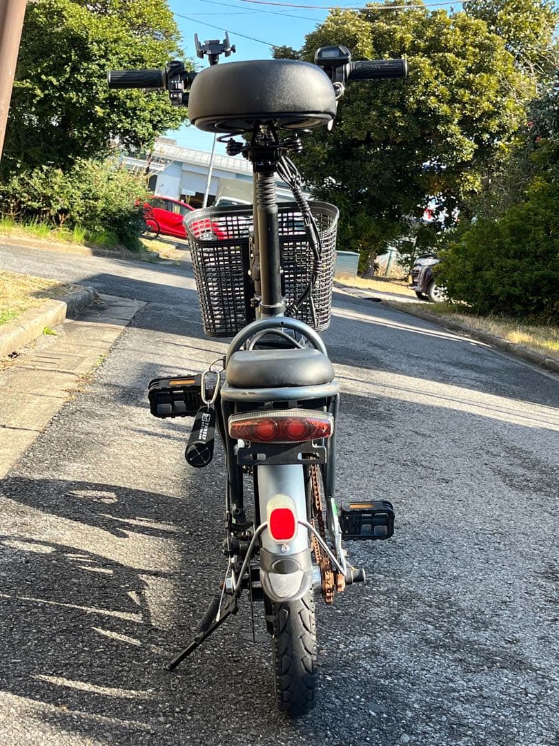 電動アシスト自転車 折りたたみ e-bike カゴ付き 充電器あり 千葉手渡し