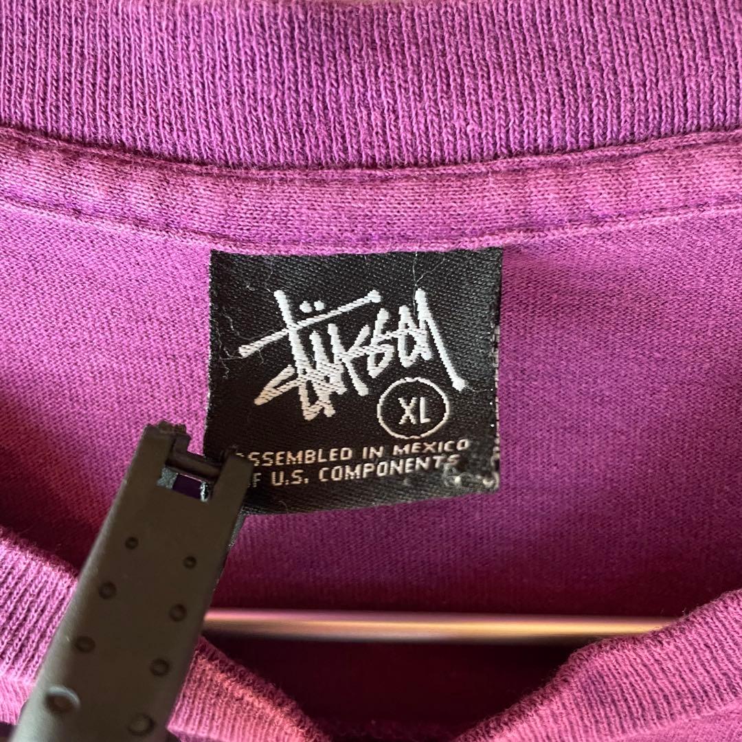 【激レア】Stussy ステューシー パープル Tシャツ バックプリント
