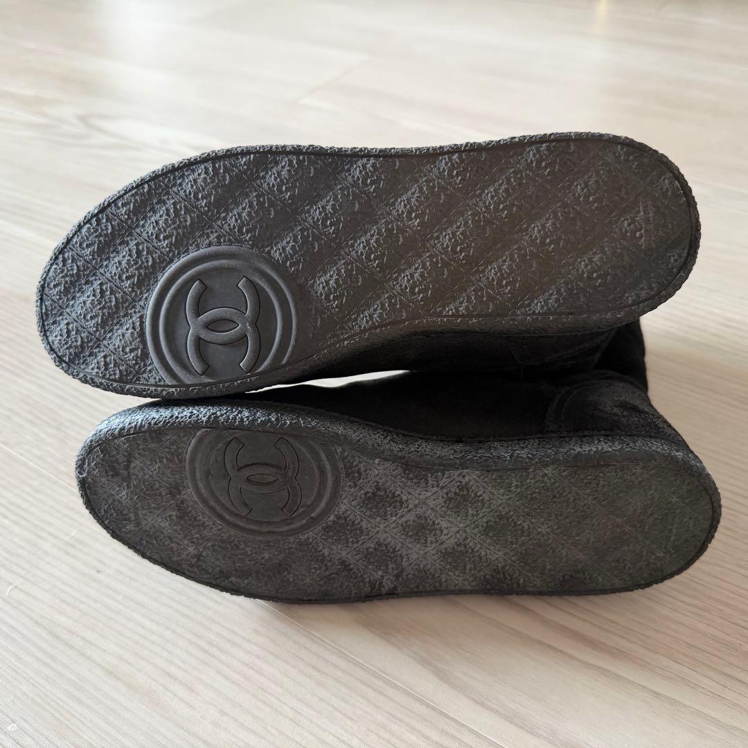 美品 CHANEL ムートンボア ショートブーツ 36サイズ キルティング
