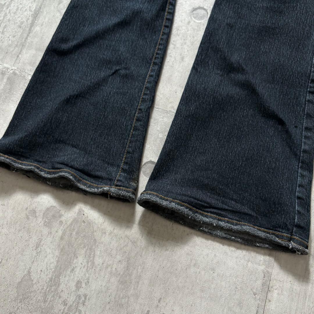 パンツ 00s flare denim pants zip glitter y2k