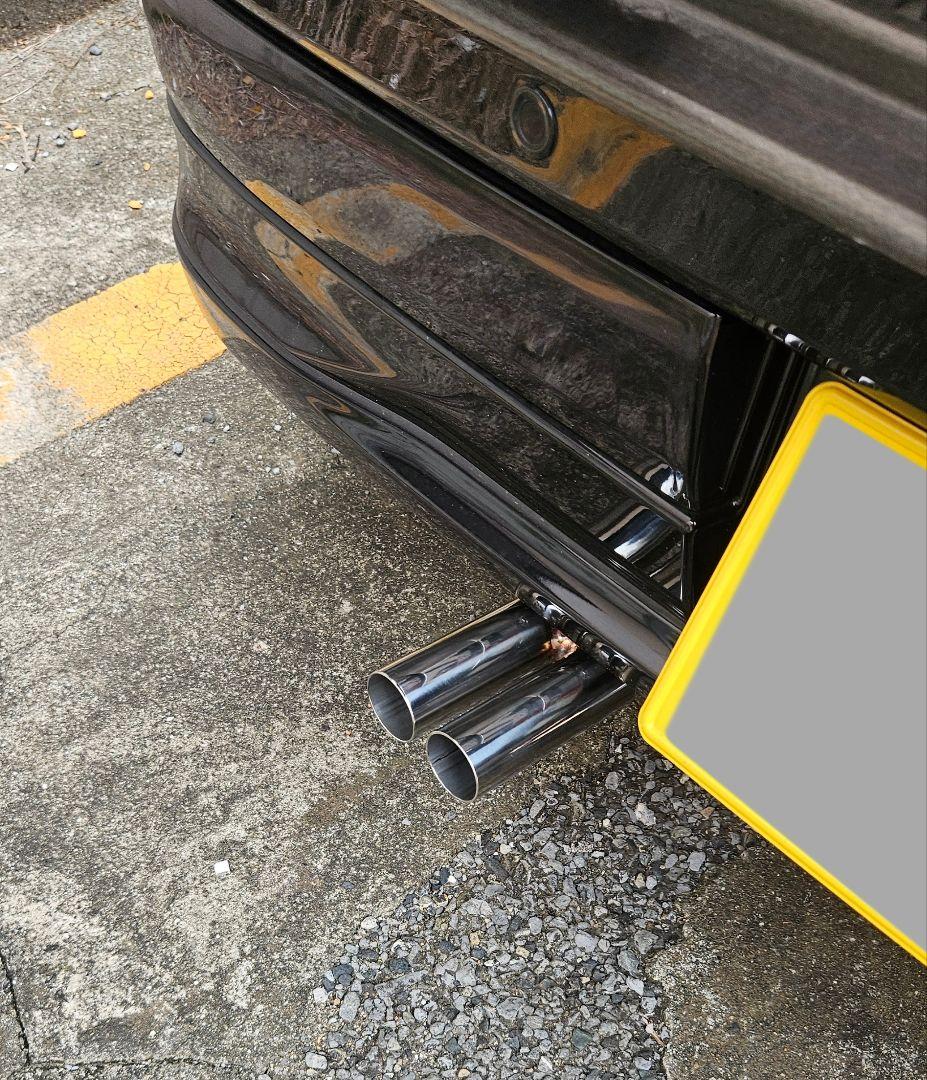 a軽自動車 オールステンレス ハス切りテール　デュアルマフラーカッター２本出し