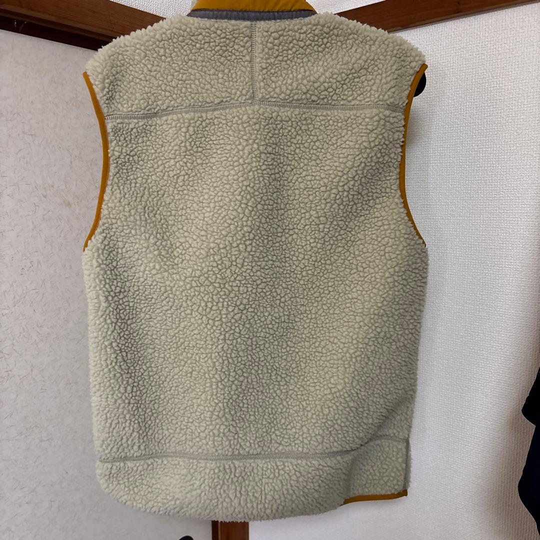 patagonia フリースベスト Sサイズ アイボリー/イエロー