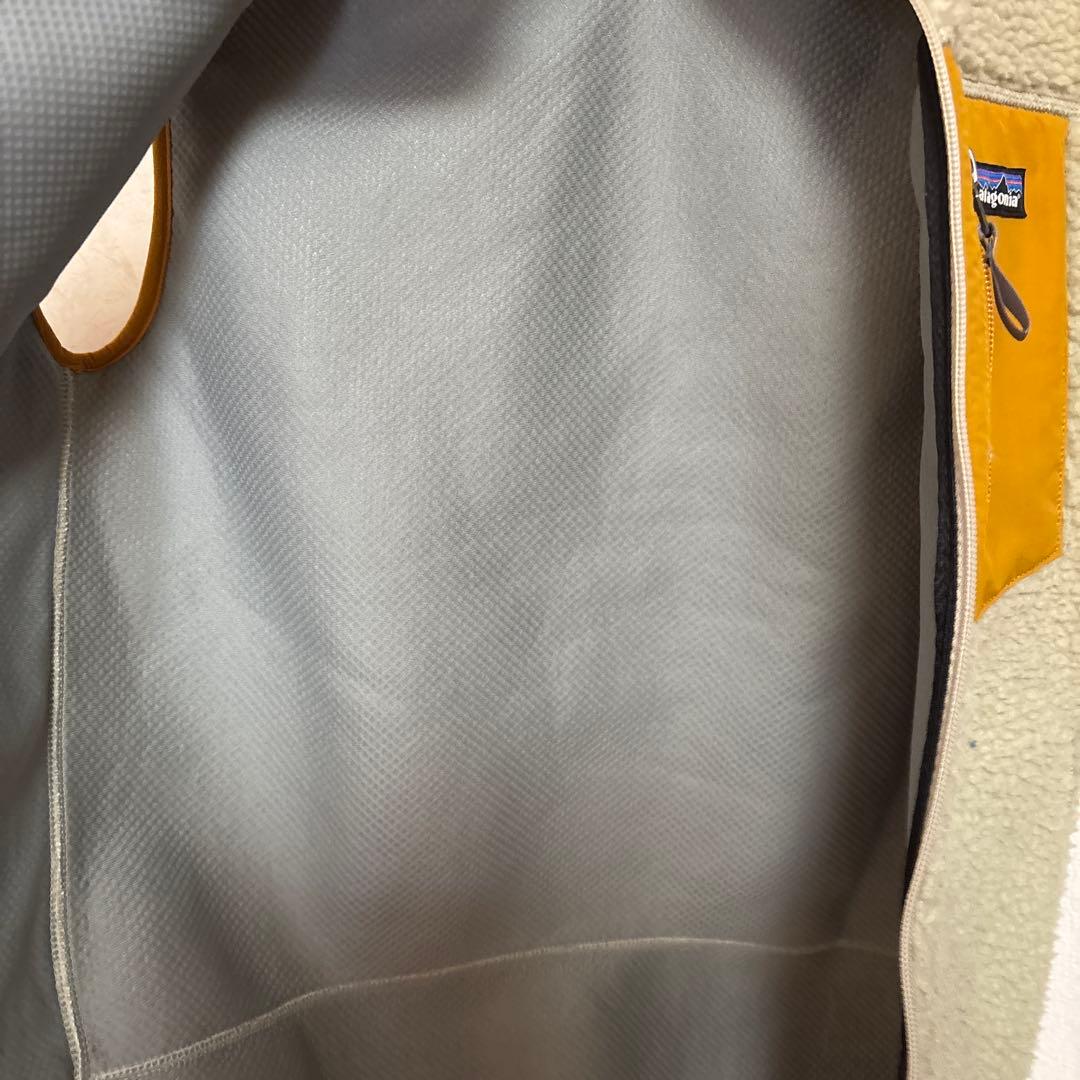 patagonia フリースベスト Sサイズ アイボリー/イエロー