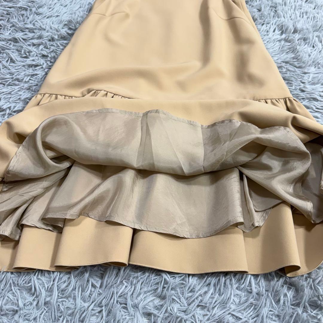 美品✨フォクシー ギャザーフリルドレス ふんわりワンピース グログランリボン