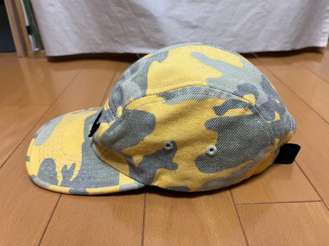 Supreme 迷彩キャップ イエロー/グレー