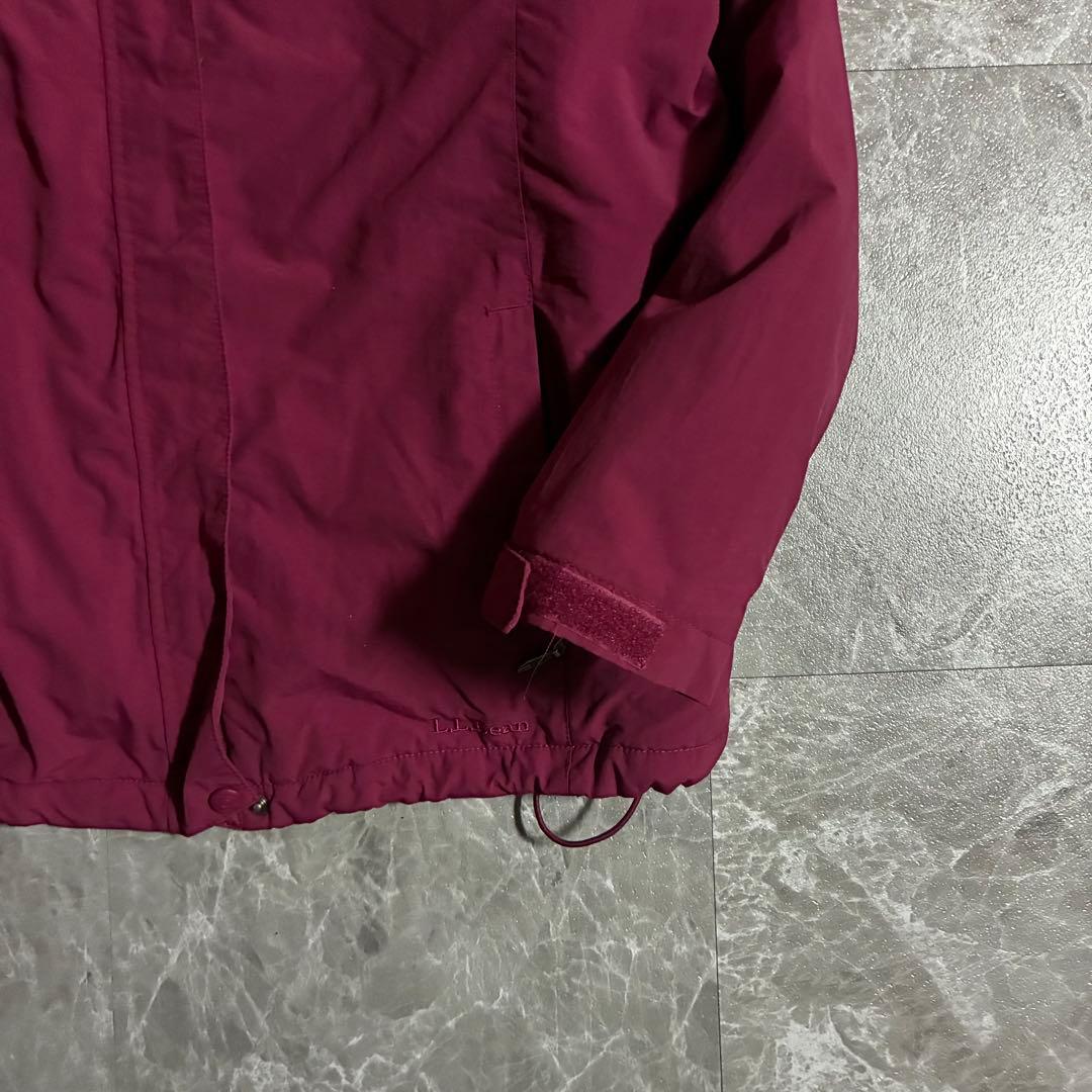90s L.L.Bean バーガンディ ウォームアップジャケット ドローコードM