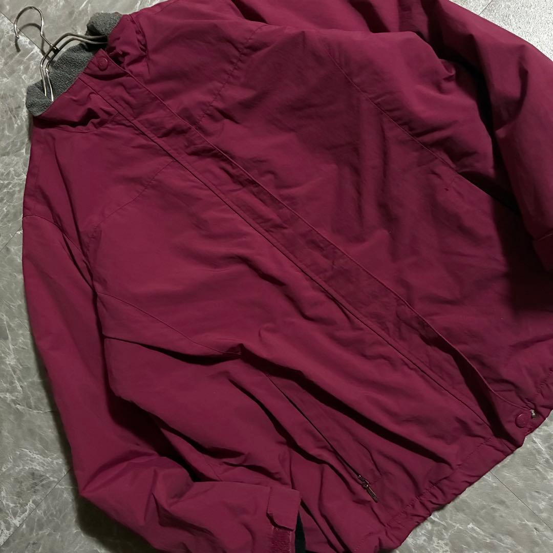90s L.L.Bean バーガンディ ウォームアップジャケット ドローコードM