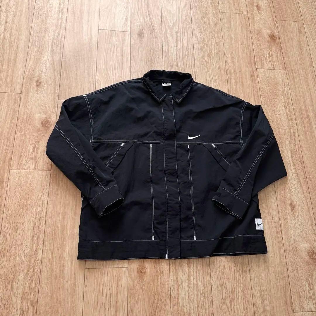NIKE Swooshwear ナイロンジャケット ウィメンズ 刺繍ロゴ L