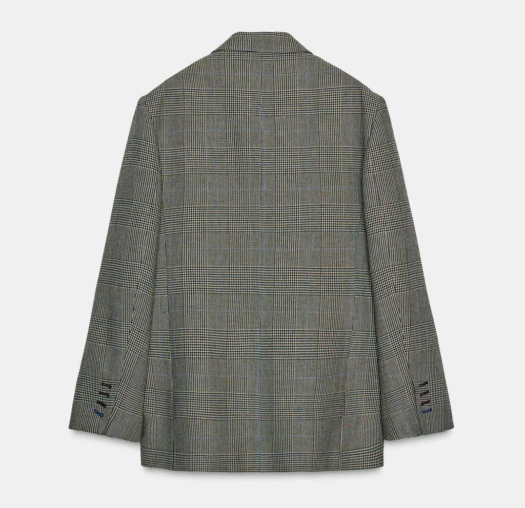 【新品タグ付き】ZARA ZW COLLECTION チェック柄ウール混ブレザー