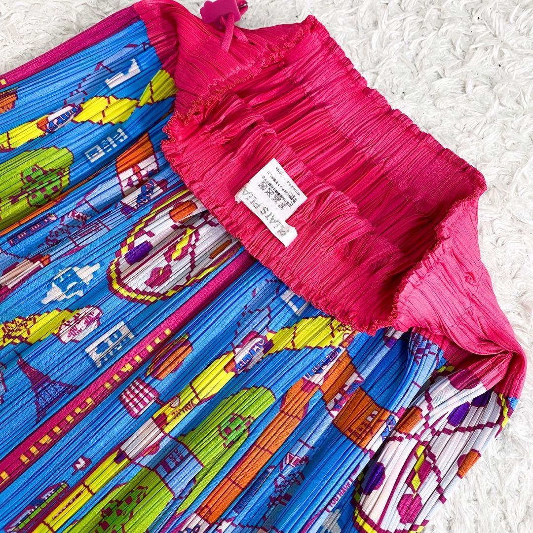 【美品】PLEATS PLEASE イッセイミヤケ スカート マルチカラー