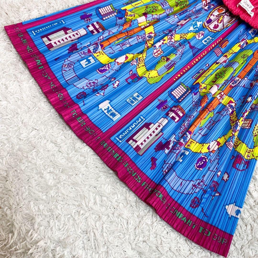【美品】PLEATS PLEASE イッセイミヤケ スカート マルチカラー