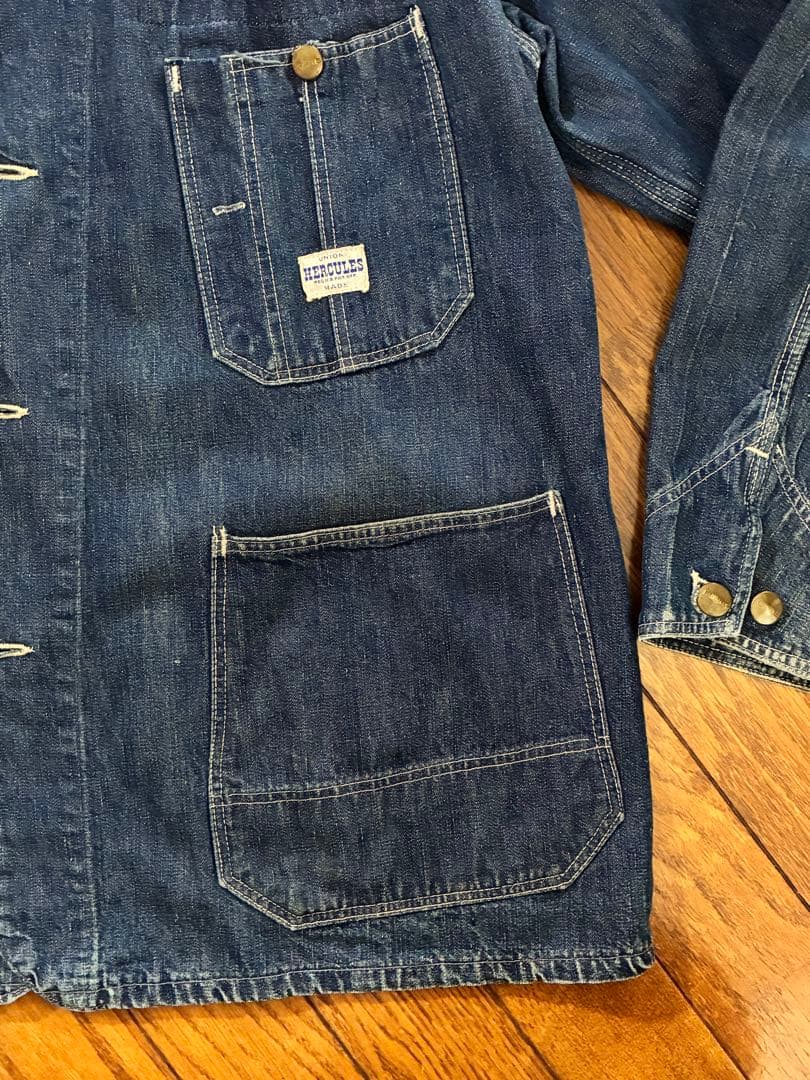 50s HERCLES ヘラクレス デニムカバーオール　極上　濃紺