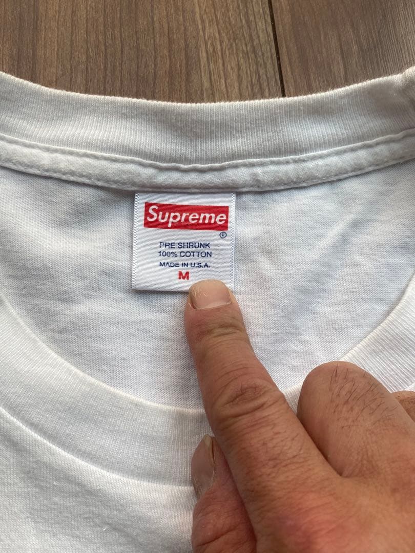 Supreme クロスロゴ Tシャツ Mサイズ ホワイト