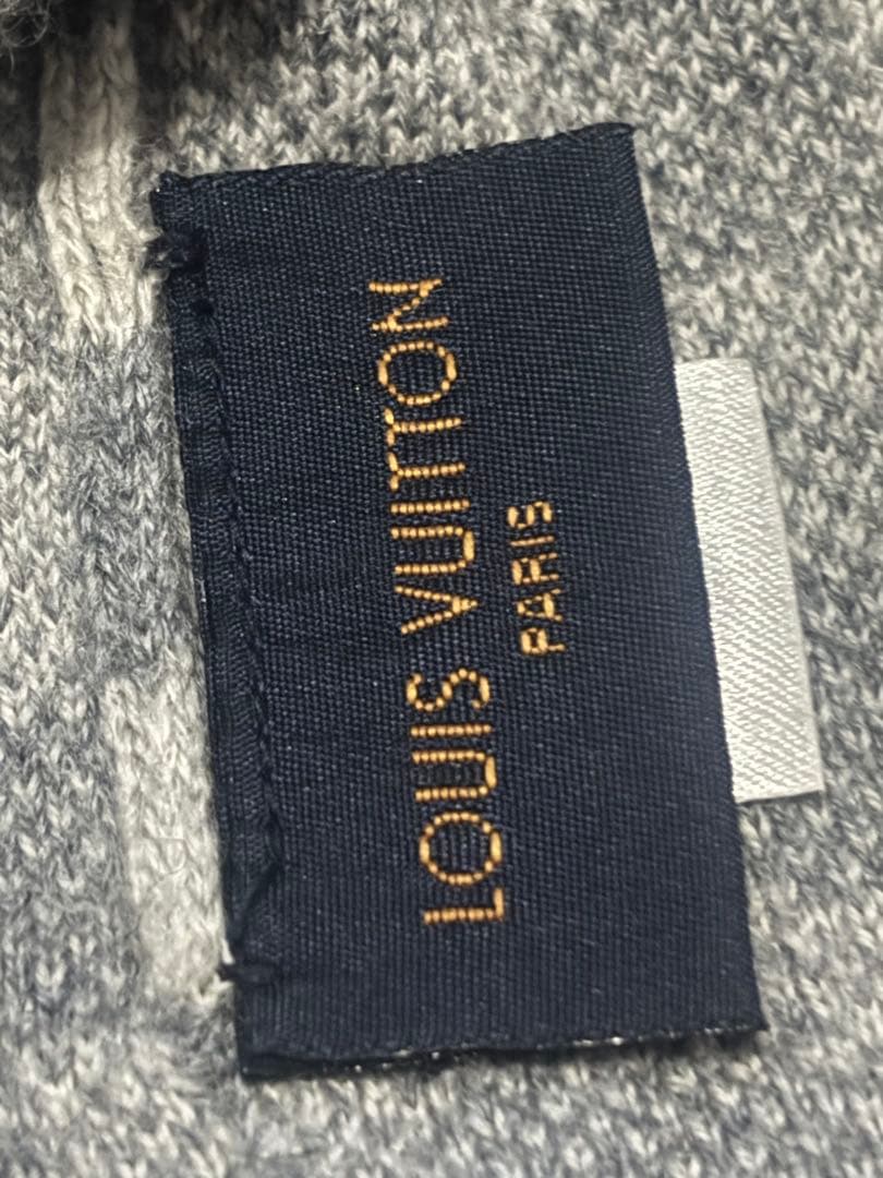 Louis Vuitton グレー チェック柄 ニット帽