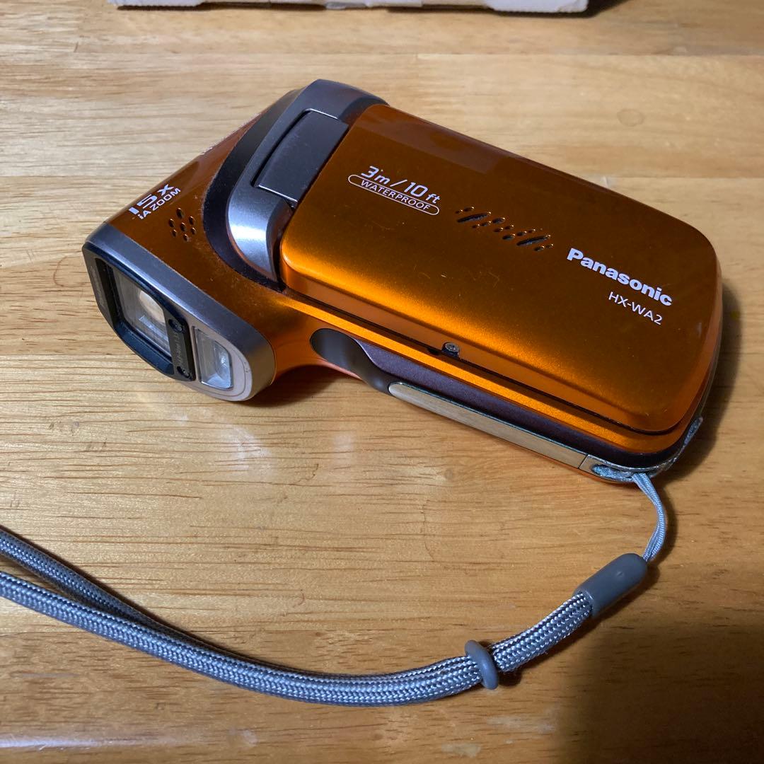 Panasonic HX-WA2 オレンジ色 ビデオカメラ　動作確認済