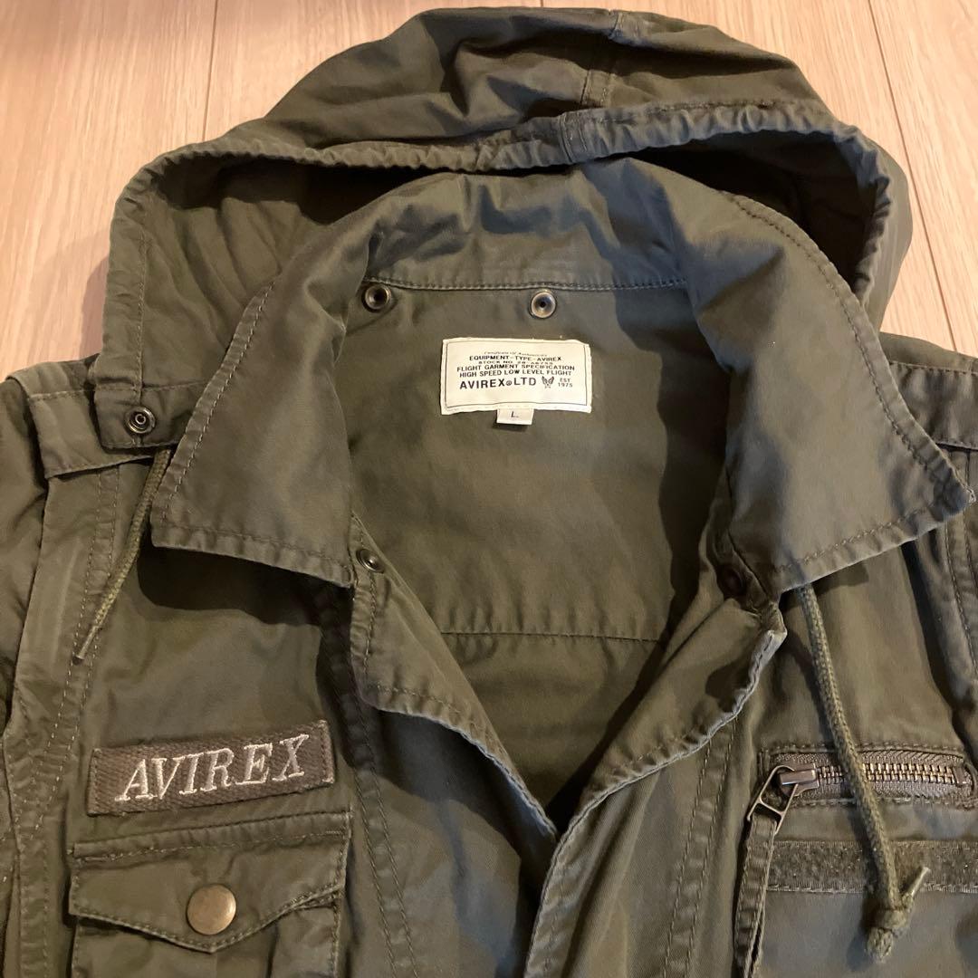 AVIREX アビレックス　ミリタリージャケット シャツワンピース　Lサイズ