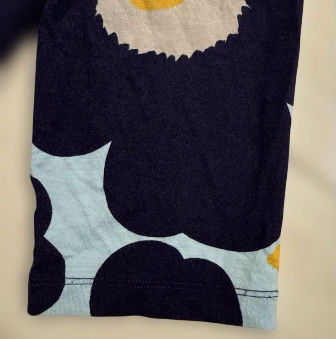 marimekko マリメッコ　ウニッコ柄　膝下　7分袖　シャツ　ワンピース　M