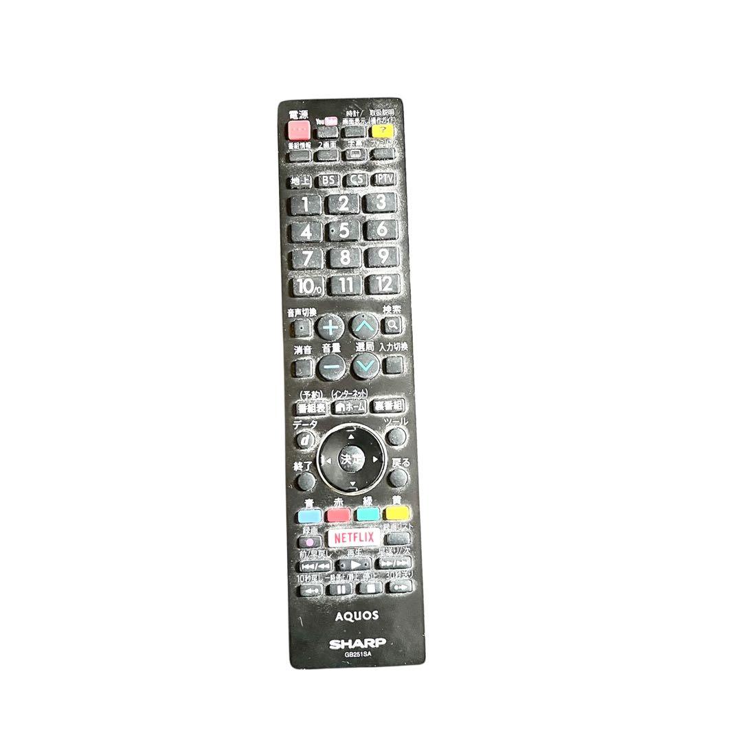 SHARP AQUOS 4K 液晶テレビ リモコン付
