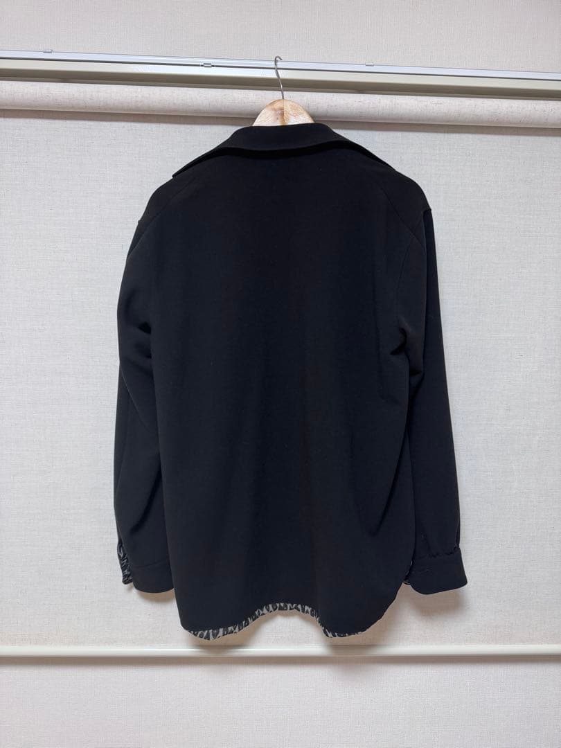 m's braque 21AW 裏地レオパード ウール　ブラック