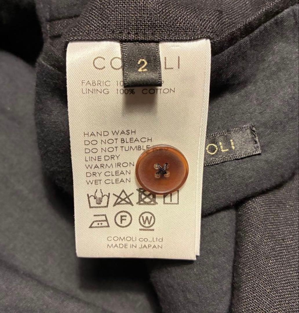 し*う様 COMOLI 24SS カナパ ジップショートジャケット BLACK